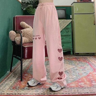 China Heart 2022 New QUICK DRY Women Pants Casual Trouser Pants Streetpants Loose High Waist Pockets Female Pants Plus Size Pants Sport for sale