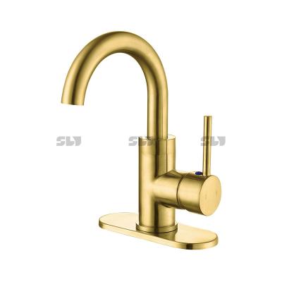 China Metered Faucets Wholesale Gold Basin Faucets Toilet Bath Stainless Steel Bathroom Faucet Mixer for sale