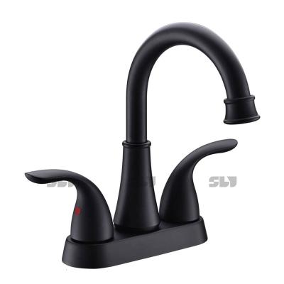 China SLY 2 Metered Handle Faucets 4 Inch Centerset Toilet Bathroom Basin Faucets Mixer Taps for sale