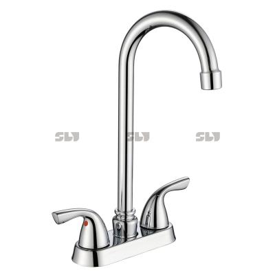 China Metered Faucet 4 Inch Two Handle Zinc Faucet Smart Commercial Faucet for sale