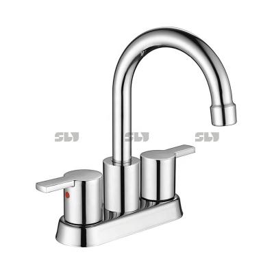 China New Design Metered Faucets 4 Inch Handle Stainless Steel Double Sink Faucet For Kitchen Use BF015-9-C for sale