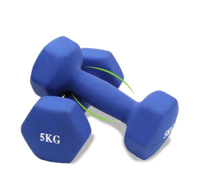 China Universal High Quality And Good Price Frosted Vinyl Bone Neoprene Dipping Dumbbell Set for sale