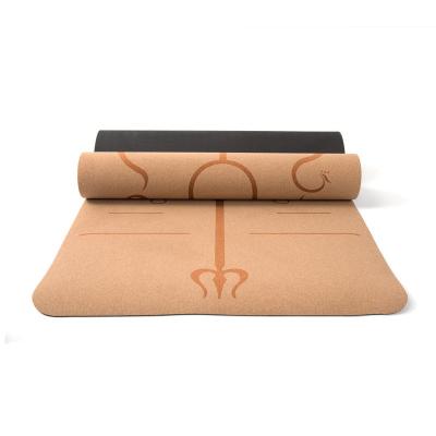 China Custom Logo Stripe PU Suede Cork Yoga Rubber Yoga Mat Absorbent Set Bags Wholesale for sale