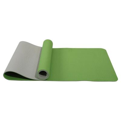 China Good impression and environmental protection factory direct cheap price Brown strip yoga rubber mat for sale