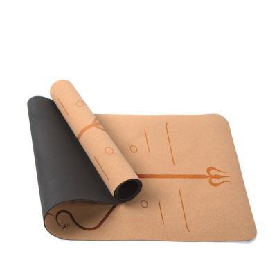 China Sweat Absorption Sell Good Price High Quality Eco-Friendly Cork Rubber Yoga Mat for sale