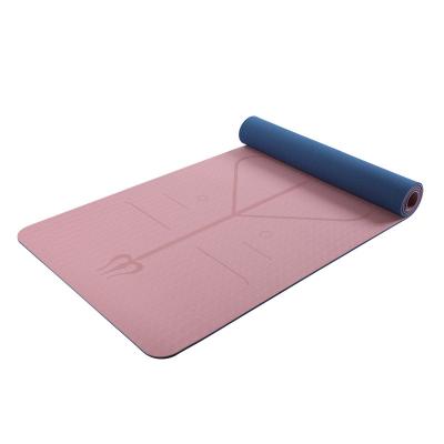 China Good Printing And Environmental Protection Workmanship Promotion Price Brown Suede Tape Professional Yoga Mat for sale