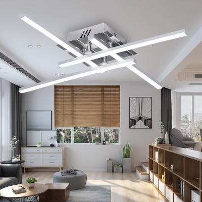 China High Brightness Modern Indoor Bright 4-Light Metallic Surface Mounted Ceiling Light For Living Dining Room for sale