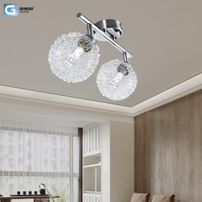 China High Brightness Metal Ceiling Round Ball Commercial Glass Spotlight LED Single Spot Indoor Light for sale