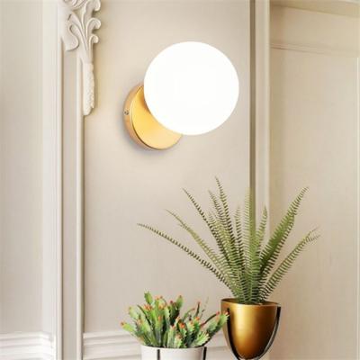 China High Brightness Modern Simple Indoor Globe Hotel Indoor Bedroom Led Wall Lamp for sale