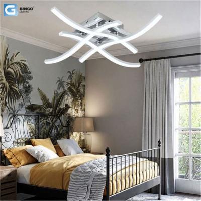 China Surface Mounted Living Room Aluminum Metal Lighting Modern Minimalist Indoor Ceiling Lamp for sale