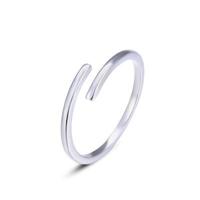 China Hainon Ring 1.4mm Romantic Sterling Silver Thin Adjustable Silver Rings Women Wedding Jewelry Wholesale for sale