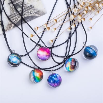 China Wholesale CLASSIC Valentine Fashion Necklace Pendant Double Sided Glass Ball 20mm Necklace Jewelry for sale