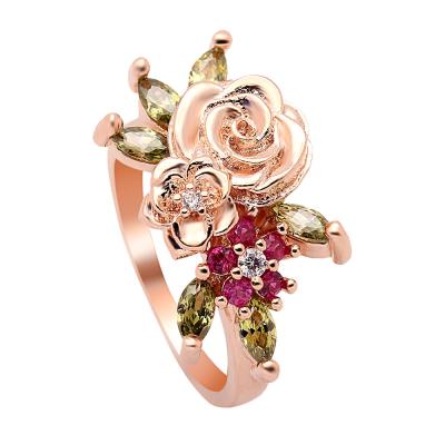 China CLASSIC rose gold ring plating women jewelry wholesale fashion engagement ring for sale