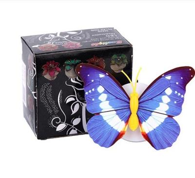 China PP+led night light butterfly wall stickers lights for home decoration for sale