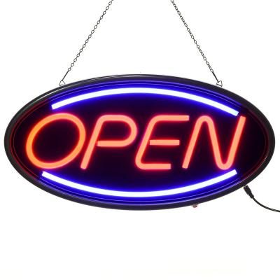 China Size Shine Maker Custom Color Easy Use Hanging LED Lights Flex Neon Sign Open Talking Neon Open Sign For Business for sale