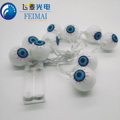 China Christamas Home Decoration 10 LED Christmas Halloween Decorative String Eyeball Light Hanging Hanging for sale