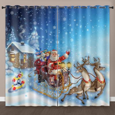 China High Quality Blackout 2022 Christmas Curtains For Living Room for sale