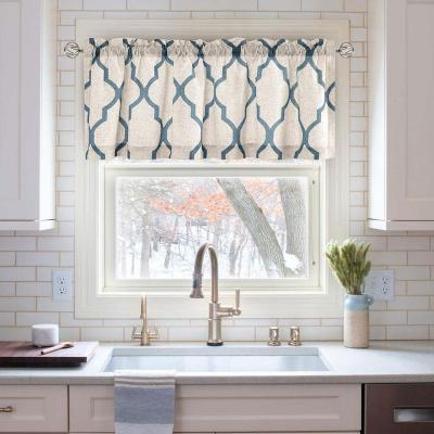 China Blackout 100% Polyester Custom Printed Kitchen Window Drapery Tier Kitchen Curtain For Home Decoration Floral Printed for sale