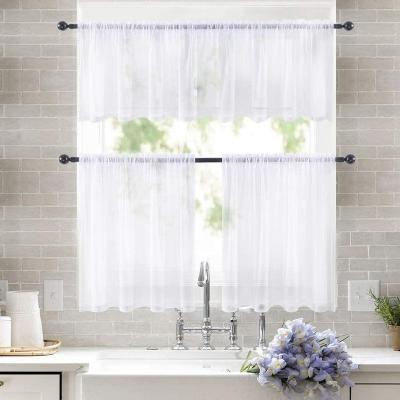 China Short Rod Pocket Kitchen Curtain Blackout Window Curtains In Waterproof Curtain Tiers For Kitchen for sale