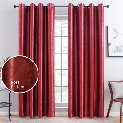 China Blackout 100% Polyester Fabric Blackout Curtains With Magnetic Stripe Hotel Blackout Curtain Fabric For Home for sale