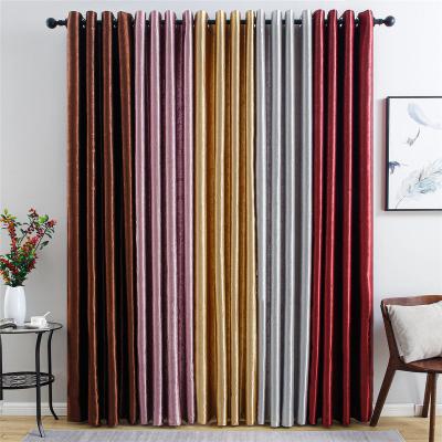 China Custom Made Italian High Blackout Velvet Curtains Light Modern Luxury European Simple For Living Room Bedroom Villa Color Combination Curtain for sale