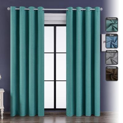 China Modern Blackout Blackout Curtains For Living Room Bedroom Windows Solid Color Blindness Drapes Kids Room Curtain Custom for sale