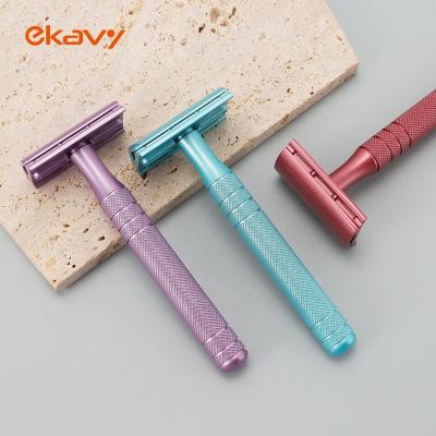 China Wholesale Barber Metal Face Double Edge Blades Eco Friendly Safety Razor Shaving Hair Shaving Rasierhobel for sale