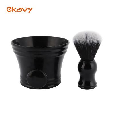 China Luxury Hot Selling Hair Beard Wet Shaving Brush Set Kit Grooming Tools Cups Rolls For Men for sale