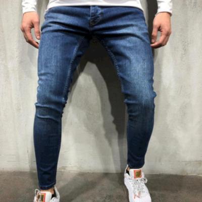 China Factory direct wholesale Europe and the United States new elastic skinny jeans thin men's jeans trousers for sale