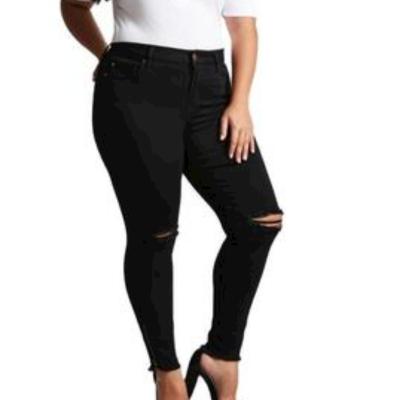 China European and American women's QUICK-DRY small-foot pants high waist ultra-wide waist super elastic slim pencil pants border jeans for sale