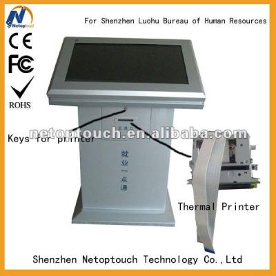 China Free Standing Indoor Metal Labeling Kiosk With Thermal Printer for sale