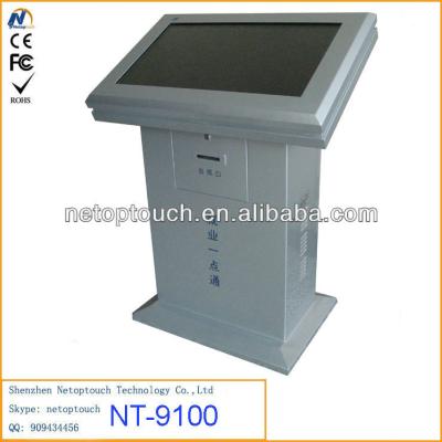 China Indoor Free Standing Custom Self Service Information Kiosk Steel Interactive Touch Screen Kiosk for sale