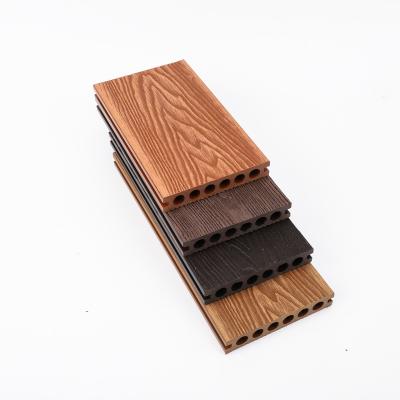 China Contemporary low maintenance and weatherproof WPC terrace covered composite decking for sale