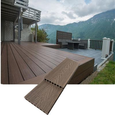 China Modern easy installing exterior china wood plastic composite decking boards / wpc decking for sale