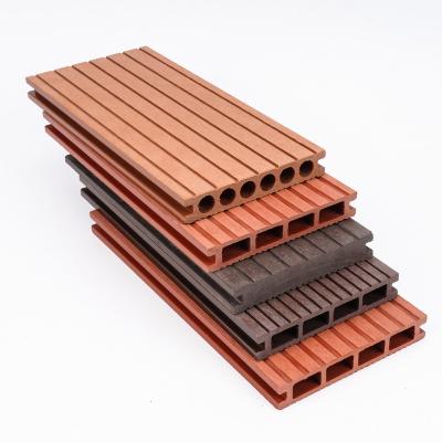 China Modern wood plastic composite decking solid flooring , outdoor decking flooring wpc wood decking for sale