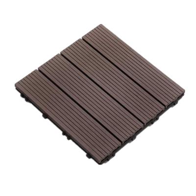 China Contemporary Easy Installing Wood Deck Plastic Composite Interlocking Removable Floor Tiles For Balcony for sale