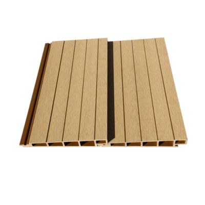 China Factory Price Contemporary Exterior Durable Wooden Panel WPC Plastic Composite Wall Cladding for sale