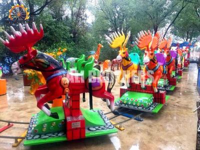 China Theme Park Family Amusement Park Train Rides Running Happy Horse Train for sale