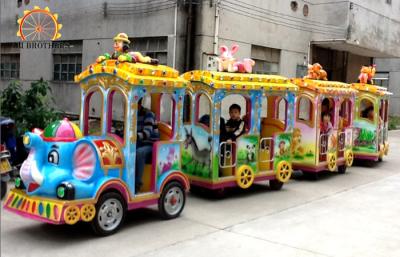 China Elephant Trackless Train Ride , Fiberglass And Steel Mall Train Ride for sale