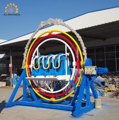 China Outside Fiberglass Seat Human Gyroscope Ride 3.5 * 2.2 * 3 Meter Size for sale