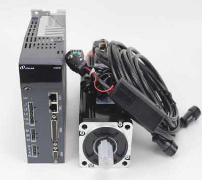 China Waterproof Single 17 Phase / 3ph Bit Nema24 400w 60mm 200~240V Servo Motor And Drive Kit With Brake for sale