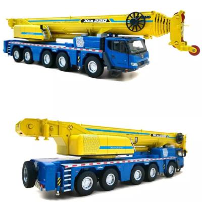 China New Launch Toy 2020 5-axis 220 Ton Crane Model Collection Diecast Blue Heavy Terrain Crane Model 1:50 XCA220 Color for sale