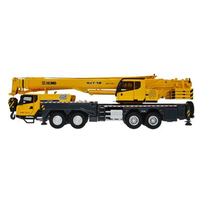 China 1:50 Scale Model Toy XCMG XCT75 75 Ton Crane Model Truck Crane Model Diecast Zinc Material Two Cabin Diecast Open Collection for sale