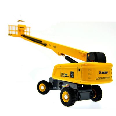 China Toy New 1:35 Scale Boom XGS30 Platform Four Wheels Swing Yellow Telescopic Swing Diecast Model Toys Gift for sale