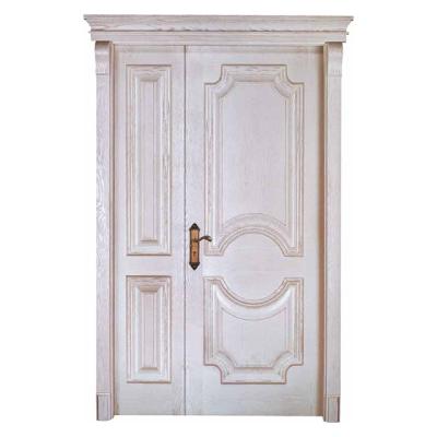 China Modern Entry Door Width 1.5 Modern Double Door Solid Wood Models Front 48inches for sale