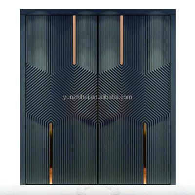 China Sound Insulation Modern Bedroom Exterior Double Doors For Front Entry Contemporary Solid Oak Wood Door Designs for sale