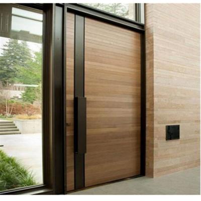 China Modern Residential Solid Wood Sound Insulation Door Design For Front Exterior for sale