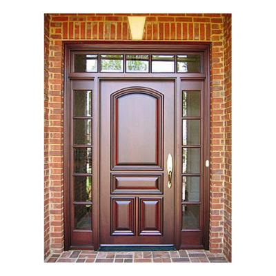 China Direct Selling Modern Home Factory Solid Wood Glass Door Design For Front Entry Doors for sale