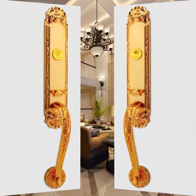 China Security Door Lock Handle High Quality Wooden Main Double Door Lock/Long Wooden Door Door Lock With One Dummy Handle for sale