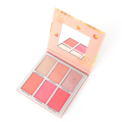 China Hotselling Sunscreen Blush Palette Makeup Face Baked Cheek Color Blusher Professional Paleta De Blush for sale